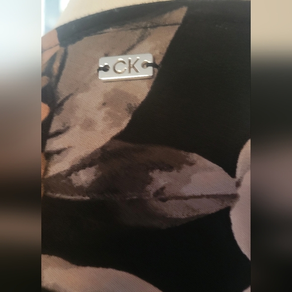 Calvin Klein Tan and Brown Fitted Sleeveless Tank Top - Picture 2 of 4